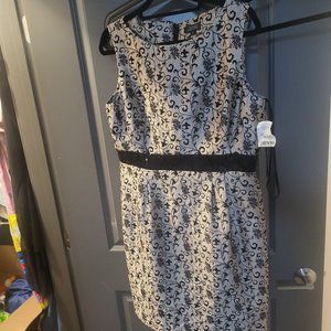 Black and champagne dress with sparkle